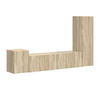 TV Cabinet Set with Shelf Wall-mounted 4 pcs Engineered Wood Furniture vidaXL