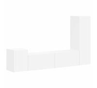 TV Cabinet Set with Shelf Wall-mounted 4 pcs Engineered Wood Furniture vidaXL