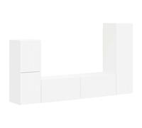 TV Cabinet Set with Shelf Wall-mounted 4 pcs Engineered Wood Media vidaXL