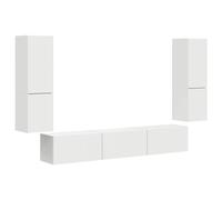 TV Cabinet Set with Shelf Wall-mounted 4 pcs Engineered Wood Stand vidaXL