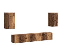TV Cabinet Set with Shelf Wall-mounted 5 pcs Engineered Wood Compact vidaXL