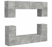 TV Cabinet Set with Shelf Wall-mounted 5 pcs Engineered Wood Modern vidaXL