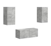 vidaXL TV Cabinet Set Wall-mounted 6 pcs Grey Sonoma Engineered Wood