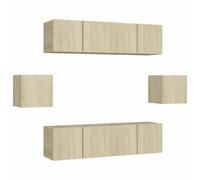 TV Cabinet Sets 6 Piece Chipboard TV Cabinet Multi Colours Multi Sizes vidaXL