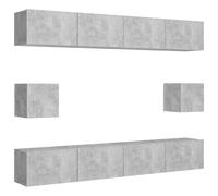 TV Cabinet Sets 6 Piece Chipboard TV Cabinet Multi Colours Multi Sizes vidaXL