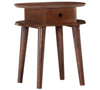 TV Cabinet Solid Mango Wood Brown 124x29x45 cm Powder-Coated Iron Legs handmade