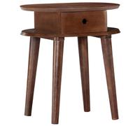 TV Cabinet Solid Mango Wood Brown 124x29x45 cm Powder-Coated Iron Legs handmade