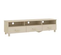 Vidaxl Tv Cabinet Hamar Dark Grey 158X40X40 Cm Solid Wood Pine
