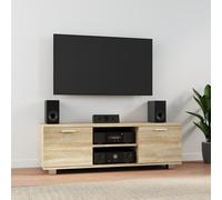 TV Cabinet Sonoma Oak 120x40.5x35 cm Engineered Wood & Aluminium Modern Lowboard