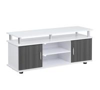 Homcom Tv Cabinet Stand Entertainment Center Media Console Storage In White White