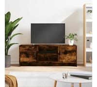 vidaXL TV Cabinet Smoked Oak 102x30x37.5 cm Engineered Wood UK HOT