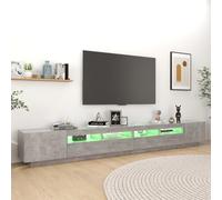 TV Cabinet Stand with LED Lights, Media Entertainment Television Wooden LED Unit