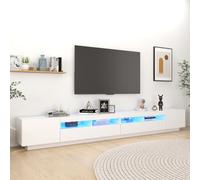 TV Cabinet Stand with LED Lights, Media Entertainment Television Wooden LED Unit
