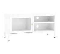 TV Cabinet Steel&Glass Stereo Cabinet TV Stand Lowboard Multi Colours vidaXL