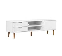 (white) vidaXL TV Cabinet TV Console TV Unit Entertainment Centre Solid Wood Pine