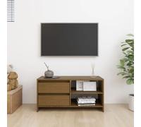 vidaXL TV Cabinet Honey Brown 80x31x39 cm Solid Pinewood
