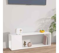 vidaXL TV Cabinet White 100x24x32 cm Engineered Wood UK NEW