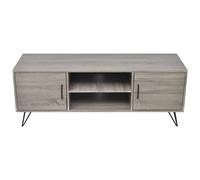 vidaXL TV Cabinet Entertainment Unit Media Console 2 Shelves 120x40x45 cm Grey