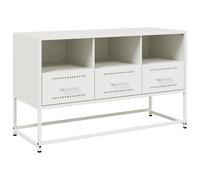 (white) vidaXL TV Cabinet TV Stand TV Unit Media Cabinet Entertainment Centre Steel