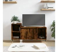 vidaXL TV Cabinet Smoked Oak 100x35x55 cm Engineered Wood