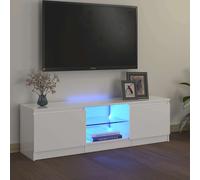 vidaXL TV Cabinet with LED Lights White Living Room Hanging TV Stand Unit