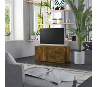 TV Cabinet Smoked Oak 80x34x36 cm Engineered Wood