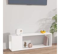 vidaXL TV Cabinet White 100x24x32 cm Engineered Wood UK NEW