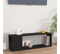 vidaXL TV Cabinet Black Engineered Wood Indoor Book Plasma Stereo Hifi Cabinet