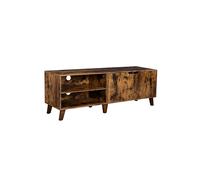 TV Cabinet with 2 Doors, Rustic Brown / 140L
