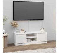 Vidaxl Tv Cabinet With Door White 102X30X36 Cm, White