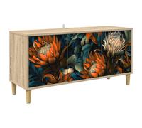 TV Cabinet with Door Sonoma Engineered Wood Media Storage Modern Design vidaXL