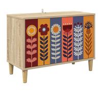 TV Cabinet with Door Sonoma Engineered Wood Media Storage Modern Indoor vidaXL