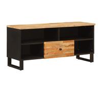 vidaXL TV Cabinet with Drawer Brown 100 x 33 x 46 cm Solid Mango Wood, Living Ro