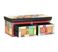 TV Cabinet with Drawer Multicolour Solid Mango wood Media Storage Unit vidaXL
