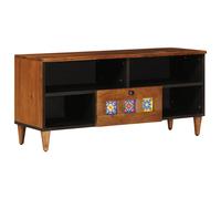 Solid Mango Wood TV Cabinet with Shelf 100cm Media Unit Entertainment Stand