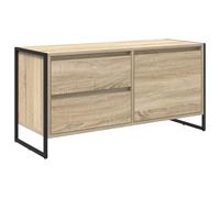 vidaXL TV Cabinet 100 x 36 x 49.5 cm Smoke Oak Engineered Wood - Brown, Brown