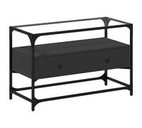 TV Cabinet with Glass Top TV Unit TV Stand Media Unit Engineered Wood vidaXL