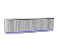 TV Cabinet with LED Grey Sonoma 180x38x49 cm Engineered Wood Berkfield Home Multi One Size