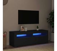Vidaxl Tv Cabinet With Led Lights Black 120X35X40 Cm