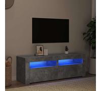 Vidaxl Tv Cabinet With Led Lights Concrete Grey 120X35X40 Cm