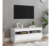 TV Cabinet with LED Lights Entertainment Centre TV Stand Media TV Unit 100cm