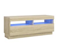 vidaXL TV Cabinet Black Oak 100 X 35 X 40cm Engineered Wood, Black
