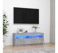 vidaXL TV Cabinet with LED Lights Concrete Grey Living Room Bedroom Furniture