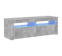 Vidaxl Tv Cabinet With Led Lights Concrete Grey 120X35X40 Cm