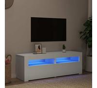 vidaXL TV Cabinet with LED Lights White 120x35x40 cm