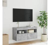 TV Cabinet with LED Lights Floating TV Unit Stand Living Room Storage Cabinet