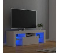 vidaXL TV Cabinet with LED Lights Sonoma Oak Hifi Stand Living Room Furniture