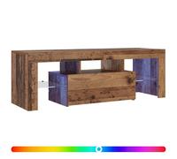 (old wood) vidaXL TV Cabinet with LED Lights Sideboard TV Stand TV Unit Hifi Cabinet