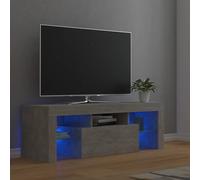 vidaXL TV Cabinet with LED Lights Concrete Grey Hifi Stand Desk Stereo Cabinet