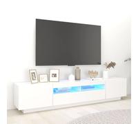 vidaXL TV Cabinet with LED Lights White Bedroom TV Stand Unit Hifi Cabinet
